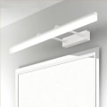 Miniatyrbillede 2 af 5: Teleskopisk spejlskabsspejl forlys LED badeværelseslys Enkelt moderne anti-dug hvid makeup spejllys