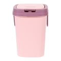 Miniatyrbild 2 av 2: Utomhus Papperskorg Badrum Papperskorg Lock Plast Mini Papperskorg Avfallskorg Smink Papperskorg Pink 27.5X20.5CM