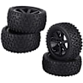 Miniatyrbilde 1 av 5: 4 stk RC Racing Dekk, 1/10 RC Truck Hjul Gummidekk For Zd Racing Buggy Bil (Svart)