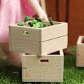 Miniatyrbild 5 av 5: 2 st Fruktdekor Mini Leksakskorgar Bröllopsringfodral 1:12 Mini Matlek Korg Mini Grönsakskorg Beige 3,9X3,4CM Beige 3.9X3.4CM