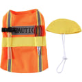Miniatyrbillede 2 af 3: Ingeniør Udseende Hundeklæder Sød Hundekostume Dekorativ Polyester Hvalpekostume OrangeS Orange S