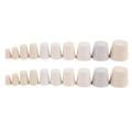 Miniatyrbillede 1 af 2: 20 stk. Solide Hvide Gummiplugs Højtemperaturbestandig Rørpropper Vandafvisende Gummiflaskepropper Random Color 3.6X3.6cm