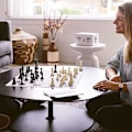 Miniatyrbillede 2 af 5: Sort og hvid - 43*43cm skakspil, rullet skakspil, bærbar skakmåtte, børneskakspil tilbehør til voksne, sort og hvid