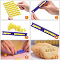 Miniatyrbillede 2 af 5: 72 stk. Alfabetiske og Talformede Kage-Stempler til Dekoration af Cookies, Kager, Fondant