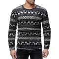 Miniatyrbilde 2 av 5: Menn Trykte T-skjorter Rund Hals Lang Erme Slim Fit Pullover Topper For Vår XL XL
