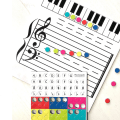 Miniatyrbilde 4 av 5: Magnetisk Tørrmarkeringstavle Musikk Brøk Utdanningsdekorativ Kunst Håndverk (1 stk)
