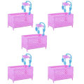 Pikkukuva 1 / 3: 5 kpl Nukenukkekoti Sänky Koristeellinen Mini Vauvan Sänky Mini Huonekalut Malli Vaaleanpunainen 9X10CM Pink 9X10CM