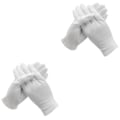 Miniatyrbilde 4 av 4: 36 Par  Håndvernhansker i Bomull, Hvite, Etikette Arbeids Hansker (Middels Tykkelse) 24 pairs M
