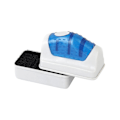 Miniatyrbillede 1 af 2: Akvarium Dobbeltsidet Flydende Magnetisk Glasrenser Børstefjerner - Størrelse LBlåL Blue L