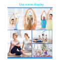 Miniatyrbillede 5 af 5: 5 Finger Dame Farverige Komfortable Yoga Pilates Bomulds Tå Grip Sokker Med Skridsikker Hjemme Gym Yoga Sokker Fuld finger Rose rød Full finger Rose red