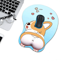 Miniatyrbild 3 av 4: RYI) En bit (blå corgi handledsstöd, ca 260*220*30mm) 3D Musmatta