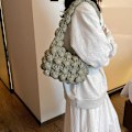 Miniatyrbild 4 av 5: Modebubbla Blom Tote Bag Grön Matcha Moln Cylinder Väska