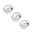 Miniatyrbillede 3 af 3: 3 stk. Mesh Si Strainer Badekar Hår Fangst Bad Filter Net Hår Filter Net Vask Aftapning Hår Stopper Silver 3pcs