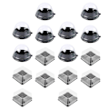 Miniatyrbillede 2 af 2: 100 stk Praktiske Månekageæsker Runde Dæksel Emballageæsker (guld)Sort 7,8x7,8x3,4cm Black 7.8x7.8x3.4cm