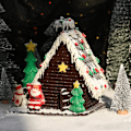 Miniatyrbild 3 av 4: 2 st Silikon Julkakor Formar Julhus Silikonform Jul 3D Chokladkaka Pepparkakshus Silikonform DIY Kakor Bakning