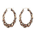 Miniatyrbillede 1 af 5: Leopard Hoop Øreringe til Kvinder - Store Statement Geometriske Cirkel Øreringe, Drop Dangle Øreringe Mode Smykker til Piger