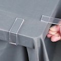 Miniatyrbild 2 av 4: Transparenta Bordduksklämmor, Plastbordduk Hållfastklämmor Borddukshållare för Jul Hem Bröllop Fest Inomhus Utomhus Picknick