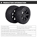 Miniatyrbilde 3 av 5: 4 stk RC Racing Dekk, 1/10 RC Truck Hjul Gummidekk For Zd Racing Buggy Bil (Svart)