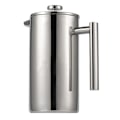 Miniatyrbillede 1 af 2: Rustfrit Stål Kaffe Presse Multifunktionel Kaffe Pot Hustand Te Kedel Infuser (800ml)Sølv800 Silver 800ml
