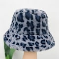 Miniatyrbilde 1 av 5: Reversibel bøttehatt for kvinner og menn, sammenleggbar leopard-gepardprint fiskerhatt solhatt bøttehatt for jente gutt blå blue