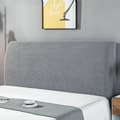 Sänggavelöverdrag dammtät polyester stretchskydd maskintvättbart repskydd för barn husdjur sovrum 120x70cm ljusgrå