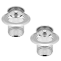 Miniatyrbild 2 av 3: 2 Set Stainers Stål Sil Filter Lock Kitchen Sink Stopper Stopper Cover Sink Sil Strainer Silver 11.5X11.5CM