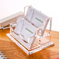 Miniatyrbillede 2 af 5: Visitkort Holder Til Skrivebord - Klar Akryl Visitkort Stativ - Flere Visitkort Display Holder Passer Til 2\" X 2\" Lomme 2 Pocket