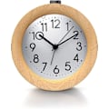 Miniatyrbillede 1 af 5: Analogt vækkeur - Retro Design - Lysende Urtavle Med Lys - Lydløs - Rejsevækkeur - Hørbar Alarm - Snooze-knap Snooze-funktion - Batteri O