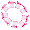 Miniatyrbilde 2 av 3: 100 stk Klart Organiseringsposer Mesh Sachet Pose Bryllup Organza Poser Perler Oppbevaringspose Dessert Emballasjepose Rosy7X5CM Rosy 7X5CM