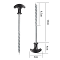 Miniatyrbilde 2 av 5: 4 stk. Rustfrie Teltplugger, Teltplugger med Skrue, Telt- og Markiseplugger for Hardt Underlag, For Telt For Hage, Camping, Utendørs Campingplass
