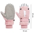 Miniatyrbilde 5 av 5: 1 Par Barnas Vinterhansker Småbarnsvotter For Ski Gutter Snø Jenter Vanntett Varme Fleece Rosa pink
