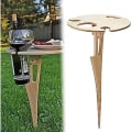 Miniatyrbillede 1 af 5: Foldbart Bord Til Udendørs Brug, Lavet Af Træ, Picnicbord, Mini Foldbart Bord, Vinbord Til Have, Udendørs, Camping, Picnic, Strand