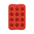 Miniatyrbillede 2 af 3: DIY 12 Hul Ice Cube Bakke Stjerneformet Isfremstillingsform Chokoladeform Køkkenudstyr (rød)R Red