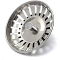 Miniatyrbilde 1 av 3: Kjøkkenvask sil plugg i rustfritt stål 80mm diameter kurv sil