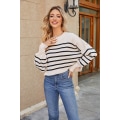 Miniatyrbillede 1 af 3: Dame Oversized Trøjer Efterår Fuzzy Knit Chunky Varmt Trøje white M