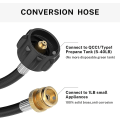 Miniatyrbilde 4 av 5: 6 fot Propanadapter Slange 1 lb til 20 lb Konverter for Weber Q Gassgrill 1 stk