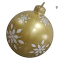 Miniatyrbillede 5 af 5: Udendørs Julepynt PVC Oppustelig Dekoreret Bold Med Oppustelig Pumpe 60cm I Diameter Havegård H
