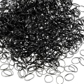 Miniatyrbilde 1 av 4: Pakke med 2000 stk Mini Elastiske Hårstrikker Myke Flettestrikker for Barnehår, Bryllupsfrisyre, Små Dreadlocks og Mer (svart)