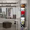 Miniatyrbillede 2 af 5: Baseball Cap Display Rack, Dør Bagvæg Non-woven Stor Hængende Hat Opbevaringspose Enkelt Række Single Row
