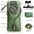 Miniatyrbild 5 av 5: Vattenblåsa 2 Liter Läcksäker Vattenbehållare, Militär Vattenförvaringsblåsa, BPA-Fri Hydration Pack Ersättning, för