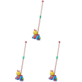 Miniatyrbillede 1 af 4: 3 stk. Baby Skubbevogne Legetøj Tegneserie Dyr Vogne Legetøj Baby Gåvogn Træ Vogne Legetøj Push Rod Vogn Legetøj 3pcs 26X10X8CM