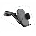 Miniatyrbilde 3 av 5: Fleksibelt bilmonteringsbrakett for dashbord, justerbar telefonholder_xrzi black