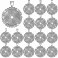 Miniatyrbilde 1 av 4: 25 Stykker Rhinestone Bezel Hengemynter Blanks Cabochon Hengemyntinnstilling DIY-Brett Kompatibel Med Håndverk Smykker