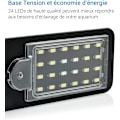Miniatyrbillede 3 af 5: Ultra-Lille LED-lys til små akvarier, Mini Akvarium Klipslys med 24 Hvide og Blå LED'er til store akvarier 30-40cm, 10W (Sort)