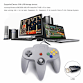 Miniatyrbillede 3 af 5: 2 Pak USB Trådløs N64 Controller, suily Klassisk N64 PC Gamepad Joystick Controller til PC MAC Pi 3 (Sort/Grå)