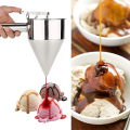 Miniatyrbillede 3 af 5: Bagetragt i rustfrit stål, tragt til æg, rustfrit stål dejskuffe, fondant tragt, vaffeldej dispenser, pandekage maker, køkkenredskaber