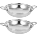 Miniatyrbild 2 av 3: 2 st Handtag Rostfritt Stål Anti-Spill Hot Pot Kokkärl Köks Hot Pot Tjock Gryta Svart 26X7CM Black 26X7CM
