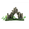 Miniatyrbilde 1 av 3: Akvariumdekorasjoner Magic Aquarium Harpiksdekorasjon Paviljong Fargerik Bro Tre Steinhaug Harpiks Steinhaug A