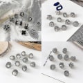 Miniatyrbillede 2 af 5: 10 stk. Undgå utilsigtet eksponering Knapper Broche Pins Badge-farvevand Diamant