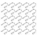 Miniatyrbillede 2 af 3: 200 stk Trådbeskytter Smykkefund Wire Guardians Smykkefremstilling Messing Wire Guardian Wire Guard Loop Wire Loops USilverM Silver M